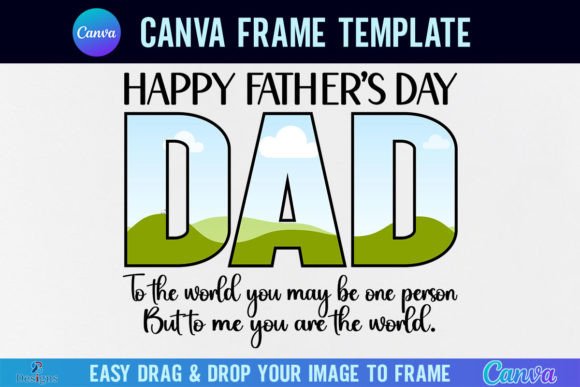 Download Father's Day Dad Canva Frame Template - Premium Resources