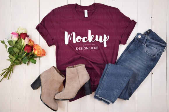 Download Maroon Bella Canvas Shirt Mockup - Bella canvas shirt mockup Collection